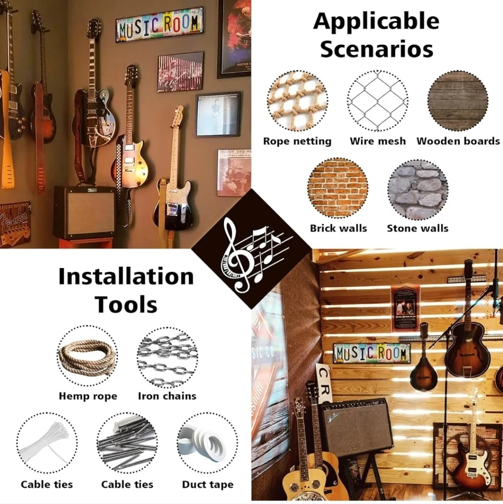 Vintage Style 'Music Room' Metal Wall Sign - Multicolor